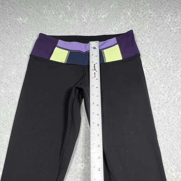 Lululemon Leggings Womens 4 Wunder Under Reversible Stripe Yoga Groove Pants - Picture 6 of 11